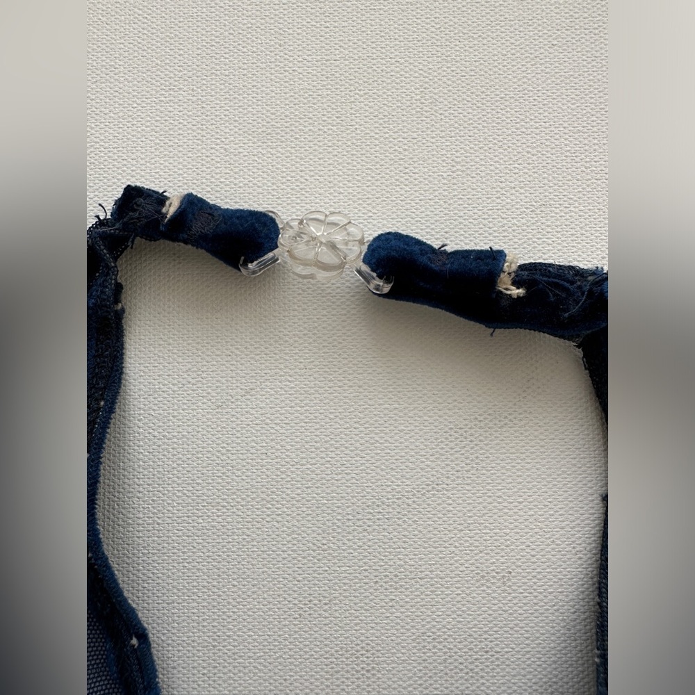 Figure Skating/Dance Wear - Halter Short One Piece-Blue-Scrunchie- Size 12 (Est) - Picture 6 of 11